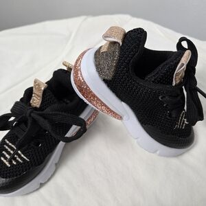 Primark Black and Rose Gold Kids Sneakers Little Girls Size 4